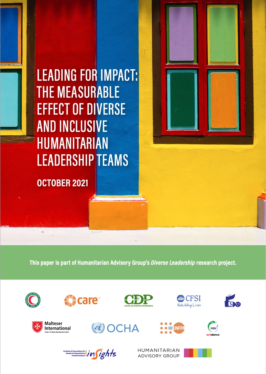 Leading for Impact: The Measurable Effect of Diverse and Inclusive Humanitarian Leadership Teams cover photo