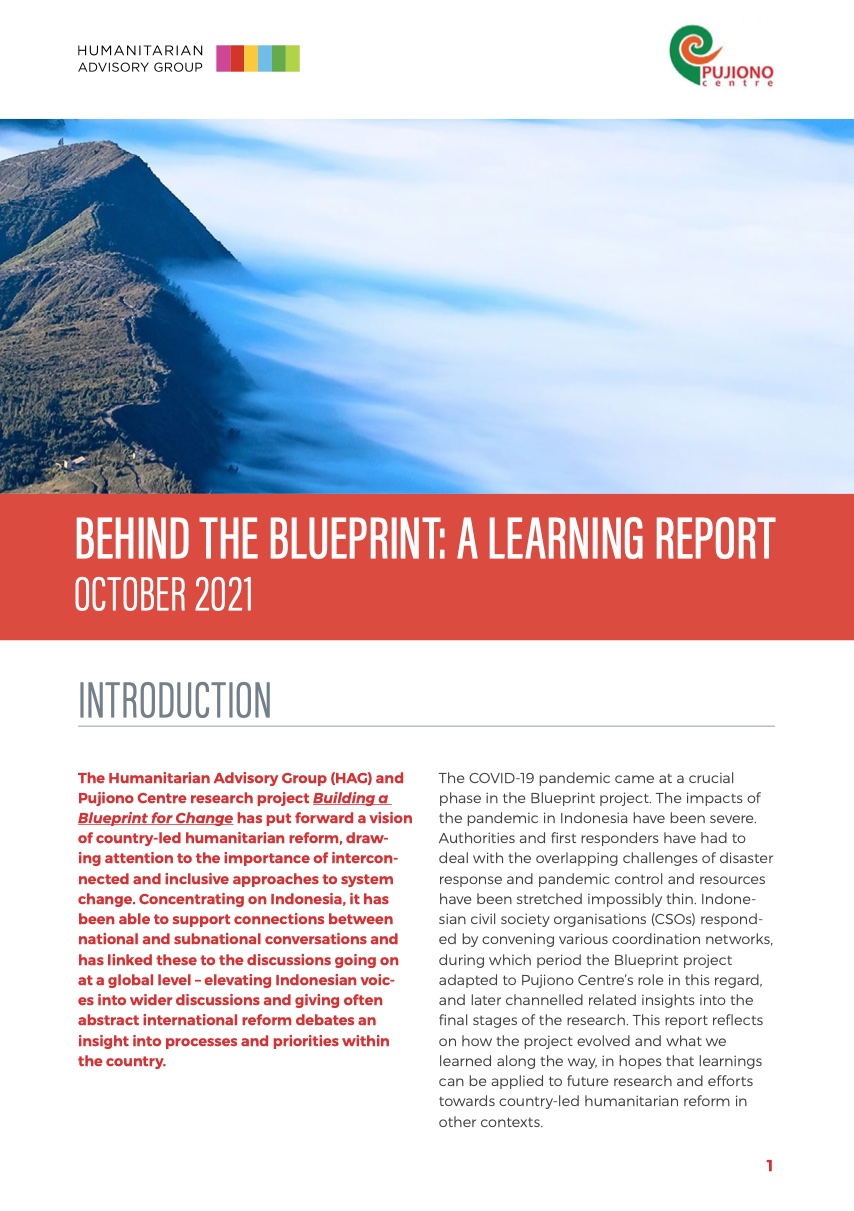 Behind the Blueprint Learning Report cover photo